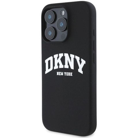 DKNY DKHMP16LSNYACH iPhone 16 Pro6.3" czarny/black hardcase Silicone White Printed Logo MagSafe