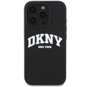 DKNY DKHMP16LSNYACH iPhone 16 Pro6.3" czarny/black hardcase Silicone White Printed Logo MagSafe