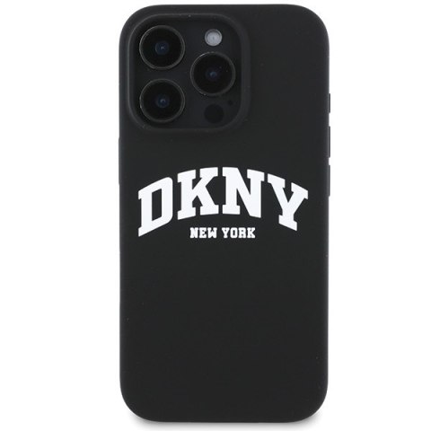 DKNY DKHMP16LSNYACH iPhone 16 Pro6.3" czarny/black hardcase Silicone White Printed Logo MagSafe