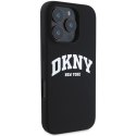 DKNY DKHMP16LSNYACH iPhone 16 Pro6.3" czarny/black hardcase Silicone White Printed Logo MagSafe