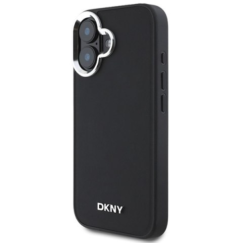DKNY DKHMP16SPSCMCLK iPhone 16 6.1"czarny/black hardcase Plain Silver Logo MagSafe