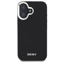 DKNY DKHMP16SPSCMCLK iPhone 16 6.1"czarny/black hardcase Plain Silver Logo MagSafe