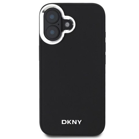 DKNY DKHMP16SPSCMCLK iPhone 16 6.1"czarny/black hardcase Plain Silver Logo MagSafe