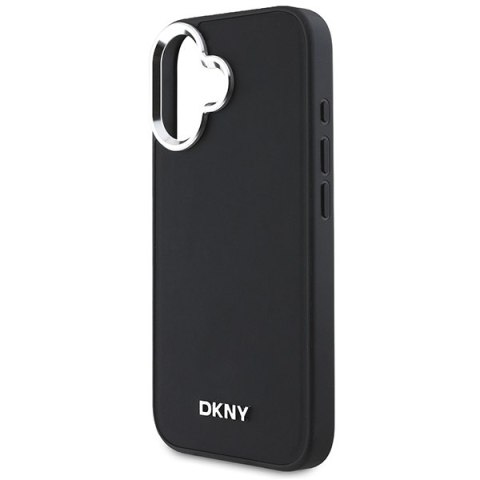 DKNY DKHMP16SPSCMCLK iPhone 16 6.1"czarny/black hardcase Plain Silver Logo MagSafe