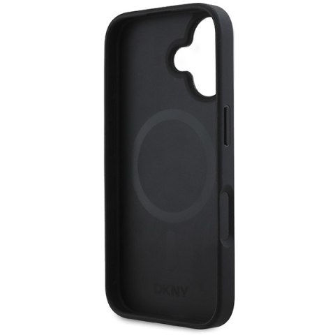 DKNY DKHMP16SPSCMCLK iPhone 16 6.1"czarny/black hardcase Plain Silver Logo MagSafe