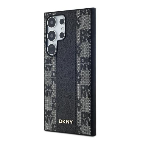 DKNY DKHMS24LPCPVSLK S24 Ultra S928czarny/black hardcase Leather Checkered Mono Pattern MagSafe
