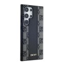 DKNY DKHMS24LPCPVSLK S24 Ultra S928czarny/black hardcase Leather Checkered Mono Pattern MagSafe