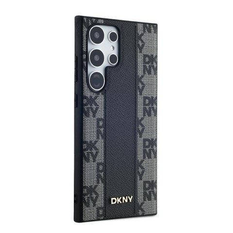 DKNY DKHMS24LPCPVSLK S24 Ultra S928czarny/black hardcase Leather Checkered Mono Pattern MagSafe