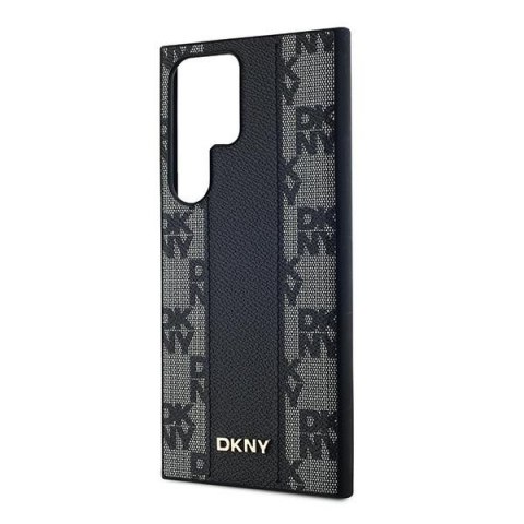 DKNY DKHMS24LPCPVSLK S24 Ultra S928czarny/black hardcase Leather Checkered Mono Pattern MagSafe