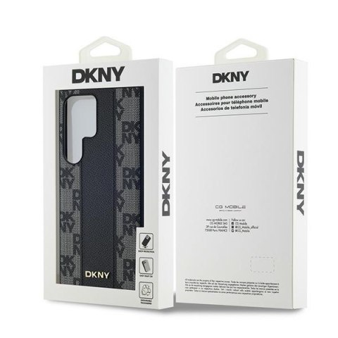 DKNY DKHMS24LPCPVSLK S24 Ultra S928czarny/black hardcase Leather Checkered Mono Pattern MagSafe