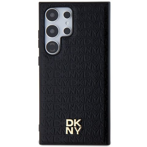 DKNY DKHMS24LPSHRPSK S24 Ultra S928czarny/black hardcase Leather Pattern Metal Logo MagSafe
