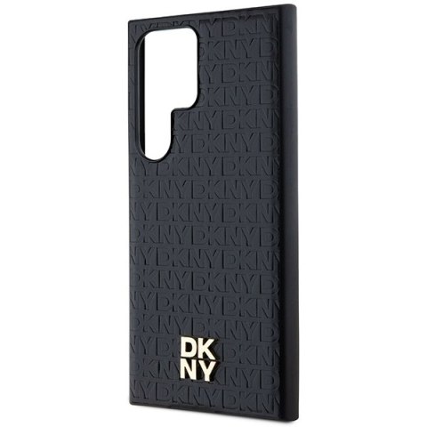DKNY DKHMS24LPSHRPSK S24 Ultra S928czarny/black hardcase Leather Pattern Metal Logo MagSafe