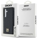 DKNY DKHMS24MPSHRPSK S24+ S926czarny/black hardcase Leather Pattern Metal Logo MagSafe