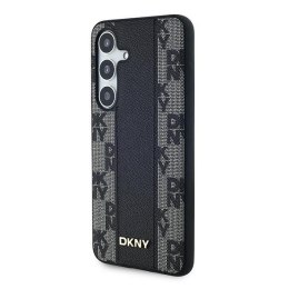 DKNY DKHMS24SPCPVSLK S24 S921 czarny/black hardcase Leather Checkered Mono Pattern MagSafe