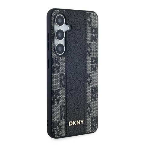 DKNY DKHMS24SPCPVSLK S24 S921czarny/black hardcase Leather Checkered Mono Pattern MagSafe