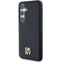 DKNY DKHMS24SPSHRPSK S24 S921czarny/black hardcase Leather Pattern Metal Logo MagSafe