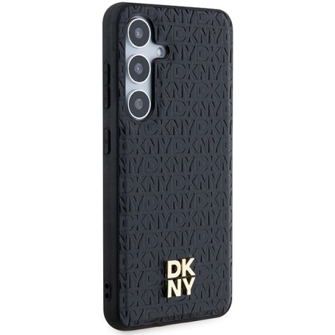DKNY DKHMS24SPSHRPSK S24 S921czarny/black hardcase Leather Pattern Metal Logo MagSafe