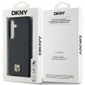DKNY DKHMS24SPSHRPSK S24 S921czarny/black hardcase Leather Pattern Metal Logo MagSafe