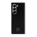 DKNY DKHMZFD6PSMCSLK Z Fold6 F956czarny/black Magsafe Plain Leather Metal Stack Logo
