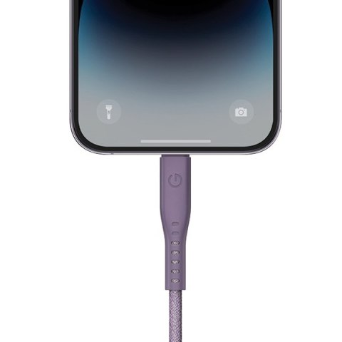 ENERGEA kabel Flow USB-C - LightningC94 MFI 1.5m fioletowy/purple 60W 3A PD Fast Charge