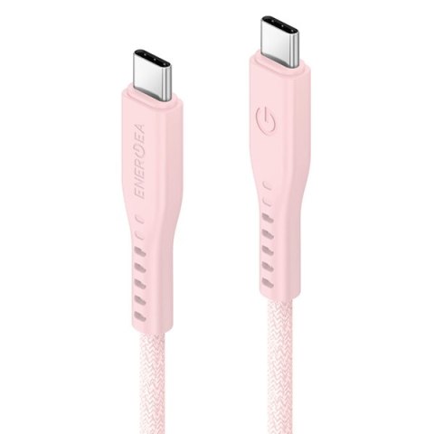 ENERGEA kabel Flow USB-C - USB-C1.5m różowy/pink 240W 5A PD Fast Charge