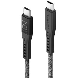 ENERGEA kabel Flow USB-C - USB-C Digital Display 1.5m czarny/black 240W 5A PD Fast Charge