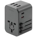 ENERGEA ład. siec. 3xUSB+2xUSB-CPD-PPS-QC 3.0 35.5W 3A2C adapter 4w1 US/UA/EU/UK szary/gunmetal Travelworld