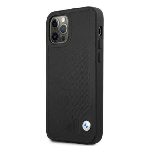 Etui BMW BMHCP12LRCDPK iPhone 12 Pro Max6,7" czarny/black hardcase Leather Deboss