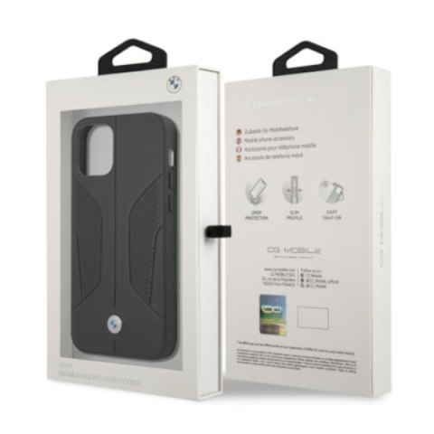 Etui BMW BMHCP12LRSCSK iPhone 12 Pro Max6,7" czarny/black hardcase Leather Perforate Sides
