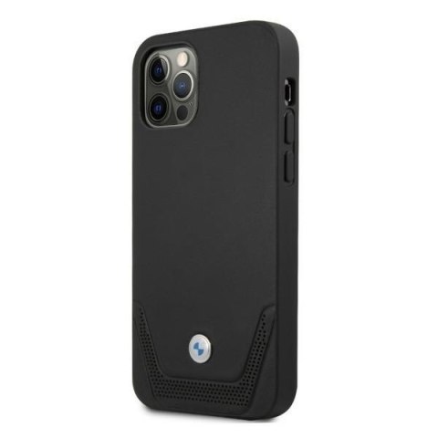 Etui BMW BMHCP12LRSWPK iPhone 12 Pro Max6,7" czarny/black hardcase Leather Perforate