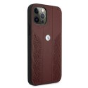 Etui BMW BMHCP12MRSPPR iPhone 12/12 Pro6,1" czerwony/red hardcase Leather Curve Perforate
