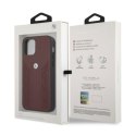 Etui BMW BMHCP12MRSPPR iPhone 12/12 Pro6,1" czerwony/red hardcase Leather Curve Perforate