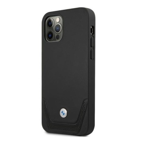 Etui BMW BMHCP12MRSWPK iPhone 12/12 Pro6,1" czarny/black hardcase Leather Perforate