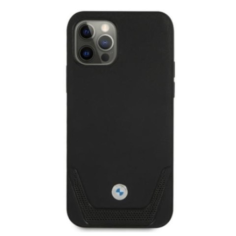 Etui BMW BMHCP12MRSWPK iPhone 12/12 Pro6,1" czarny/black hardcase Leather Perforate