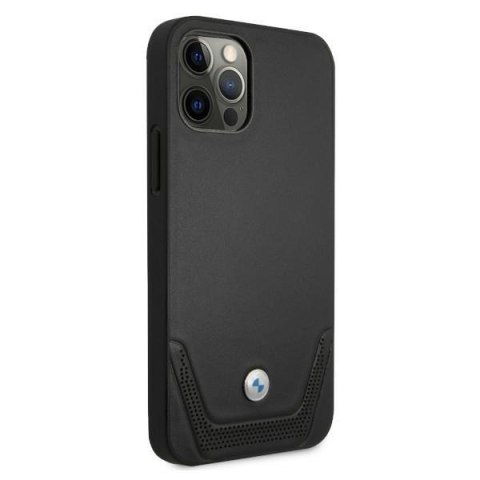 Etui BMW BMHCP12MRSWPK iPhone 12/12 Pro6,1" czarny/black hardcase Leather Perforate