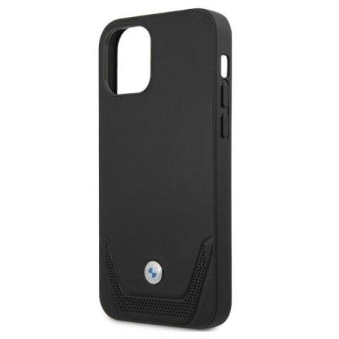 Etui BMW BMHCP12MRSWPK iPhone 12/12 Pro6,1" czarny/black hardcase Leather Perforate
