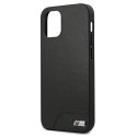 Etui BMW BMHCP12SMHOLBK iPhone12 mini 5,4" czarny/black hardcase M Collection Smooth PU