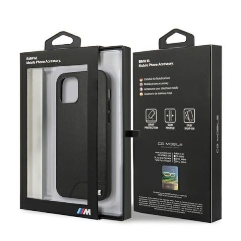 Etui BMW BMHCP12SMHOLBK iPhone12 mini 5,4" czarny/black hardcase M Collection Smooth PU