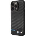 Etui BMW BMHCP13X22NBCK iPhone 13 ProMax 6.7" czarny/black hardcase Leather Carbon