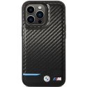 Etui BMW BMHCP13X22NBCK iPhone 13 ProMax 6.7" czarny/black hardcase Leather Carbon
