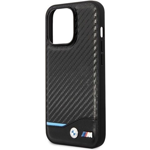 Etui BMW BMHCP13X22NBCK iPhone 13 ProMax 6.7" czarny/black hardcase Leather Carbon