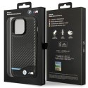 Etui BMW BMHCP13X22NBCK iPhone 13 ProMax 6.7" czarny/black hardcase Leather Carbon