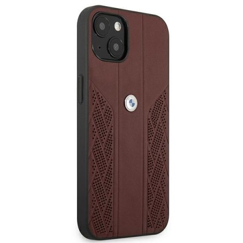 Etui BMW BMHCP13MRSPPR iPhone 13 / 14 / 15 6.1" czerwony/red hardcase Leather Curve Perforate