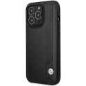 Etui BMW BMHCP14L22RBDK iPhone 14 Pro 6,1" czarny/black hardcase Leather Blue Dots