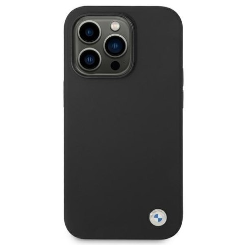 Etui BMW BMHCP14LSILBK iPhone 14 Pro 6,1" czarny/black Silicone Metal Logo