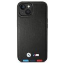 Etui BMW BMHCP14M22PTDK iPhone 14 Plus / 15 Plus 6,7" czarny/black Leather Stamp Tricolor