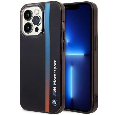 Etui BMW BMHCP14X22HVGV iPhone 14 Pro Max 6.7" czarny/black IML Tricolor Stripe