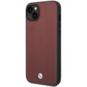 Etui BMW BMHCP14S22RFGR iPhone 14 / 15 / 13 6.1" burgundowy/burgundy Leather Diamond Pattern