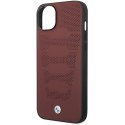 Etui BMW BMHCP14S22RPSR iPhone 14 / 15 / 13 6.1" burgundowy/burgundy Leather Seats Pattern