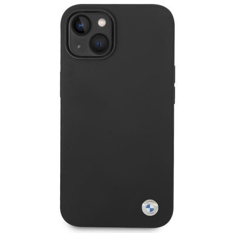Etui BMW BMHCP14SSILBK iPhone 14 / 15 /13 6.1" czarny/black Silicone Metal Logo